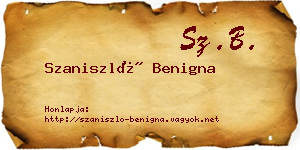 Szaniszló Benigna névjegykártya